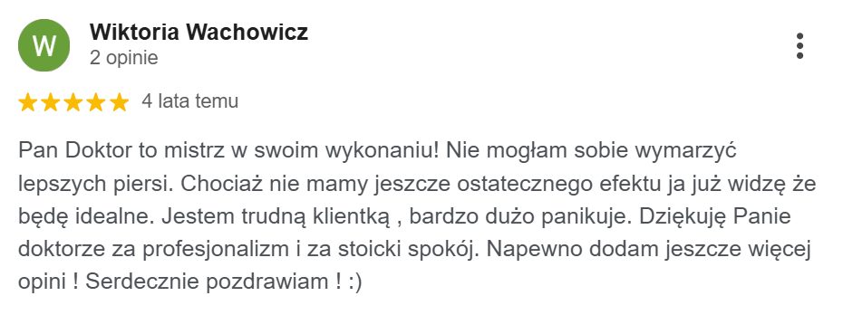 Opinia pacjenta - Google